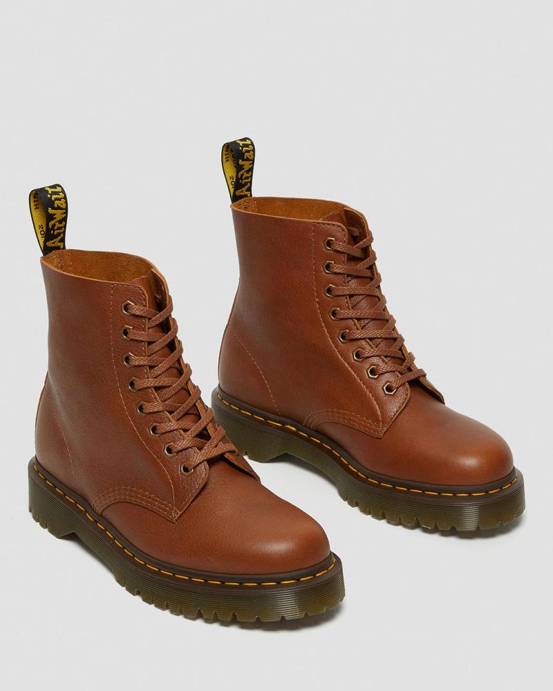 Men's Dr Martens 1460 Pascal Bex Leather Lace Up Boots Brown | AU 523PJJ